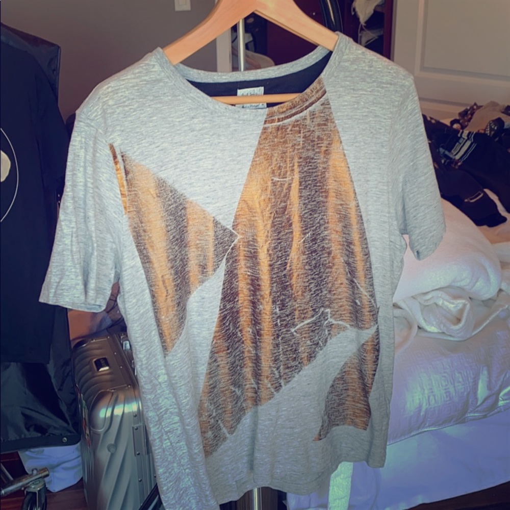 Paul Smith Heathered T-Shirt with Bronze Print